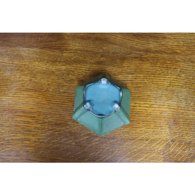Van Briggle Attributed Green Luna Moth Art Pottery Vase For Sale - Image 11 of 11
