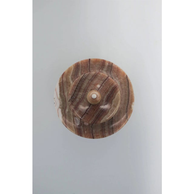 Onyx Marble Urn Form Round Box For Sale - Image 10 of 12