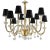 Contemporary Modern "Rostrato" Gold Murano Glass Chandelier For Sale