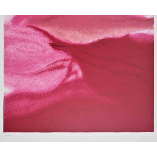 Screen print on paper realized in 1986. Hand signed. Artist proof. A striking abstract colour screenprint by Italian...