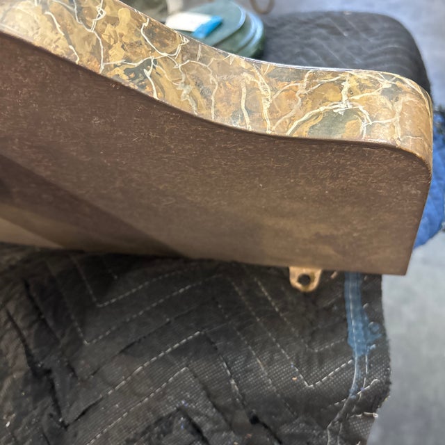 Late 20th Century Faux Marble Console Bracket With Decorative Single Lion Leg For Sale - Image 5 of 11