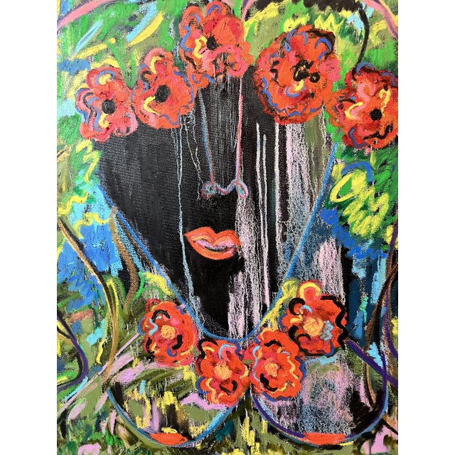 Paint "I Waded Through" Contemporary Abstract Figurative Painting by Monica Shulman For Sale - Image 7 of 12