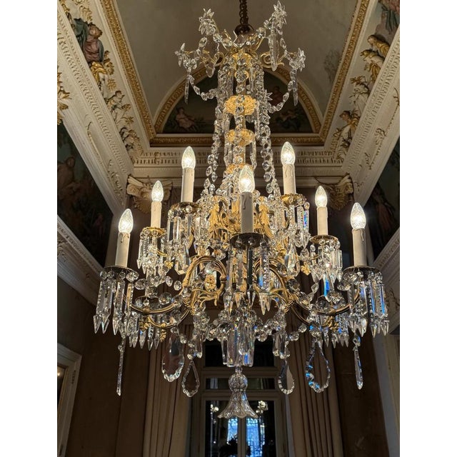 Antique French Chandelier, 1870 For Sale - Image 9 of 14