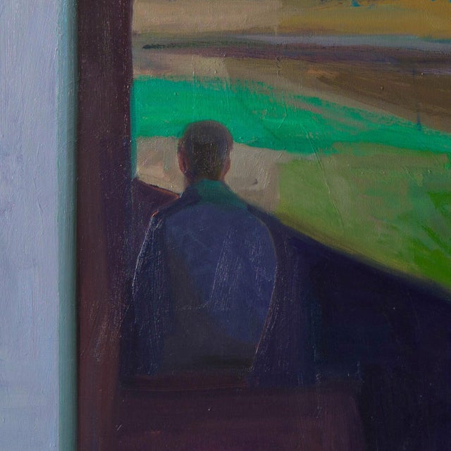Alley Shadow presents a serene yet introspective scene, capturing a solitary figure framed by the edges of a doorway. The...