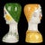 Italian Pair Italian Horchow Faience Ceramic Busts Vintage Mid Century For Sale - Image 3 of 9