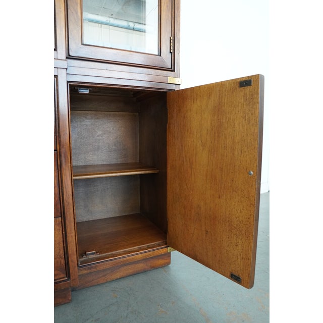 Vintage Hickory Manufacturing Company Burl Wood Cabinet For Sale - Image 16 of 18