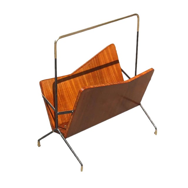 Rosewood Magazine Rack, 1950s For Sale