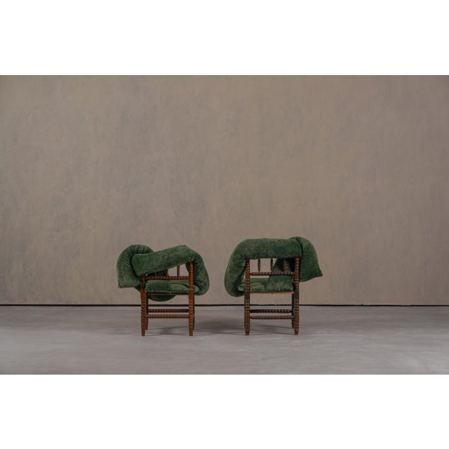1930s Vintage Bobbin Chairs from Corina Olaru, Holland, 1930s, Set of 2 For Sale - Image 5 of 12