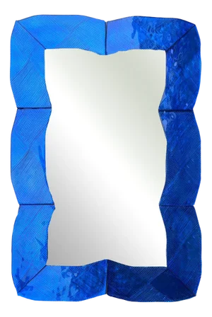 Blue Wave Murano Glass Mirror by Fratelli Tosi