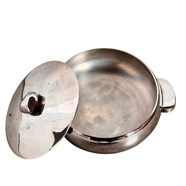 St. James Brazilian Modernist Silver Plate Serving Dish (C. 1980s) For Sale - Image 4 of 15