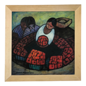 Original Cubist Women & Watermelon Painting by Carlos Marin