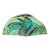 Viz Art Glass Green Fan Sculptural Blown Glass Vessel For Sale