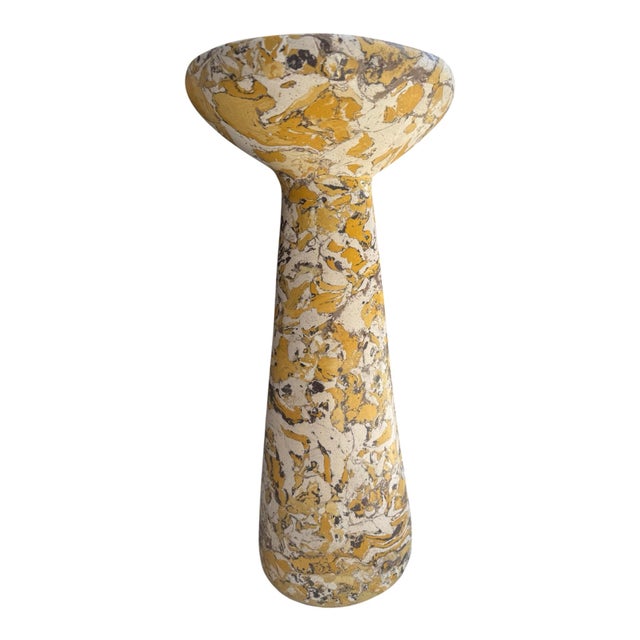 Pair of Scagliola Drink Tables in Giallo Tigrato Faux Marble For Sale - Image 4 of 8