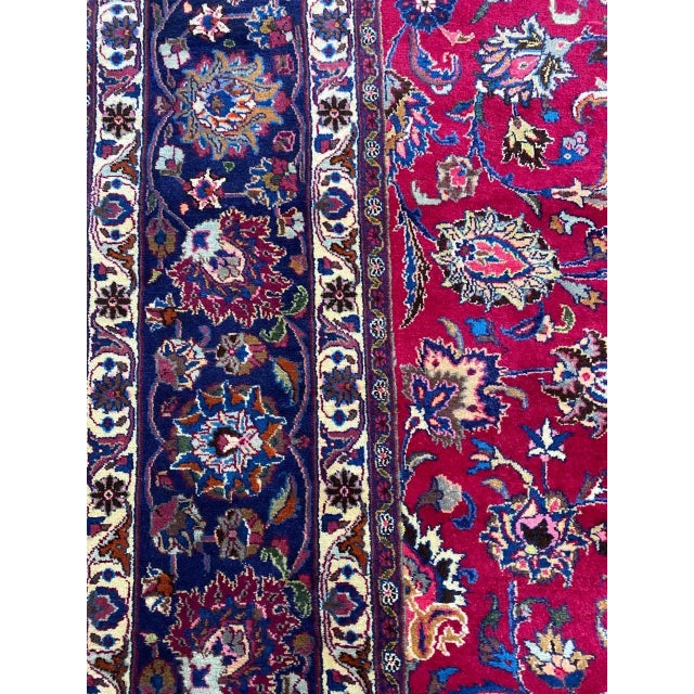 1960s 1960s Old Persian Mashad Area Rug 11'6" X 16'9" For Sale - Image 5 of 13