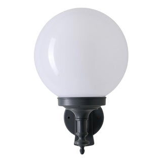 Garden Globe Sconce in Cast Metal with Translucent Shade from Lothus, 1980s For Sale