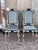 Pair of Early 20th Century Handpainted French Napoleon III Style Painted Side Chairs With New Velvet Upholstery For Sale - Image 11 of 11