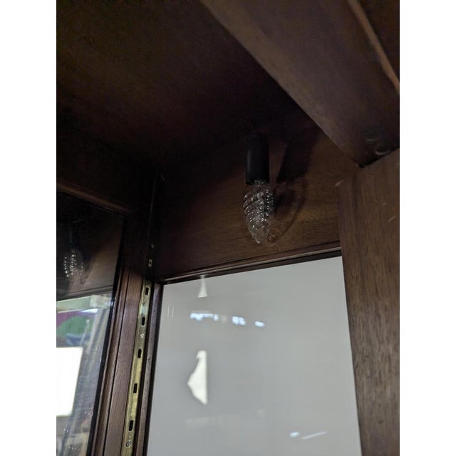 Renaissance Walnut Silverware with Beveled Glass For Sale - Image 4 of 14