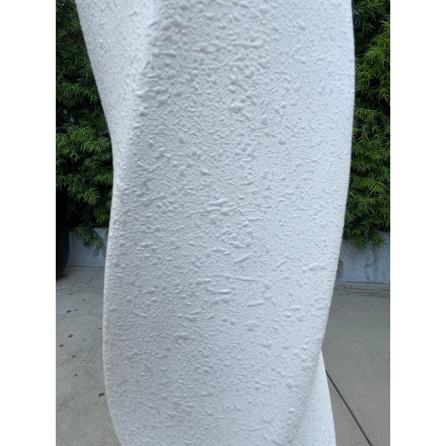 The 1980's Spiral lamp inspired by Michael Taylor, in excellent condition. The body has an orange peel texture. The base...