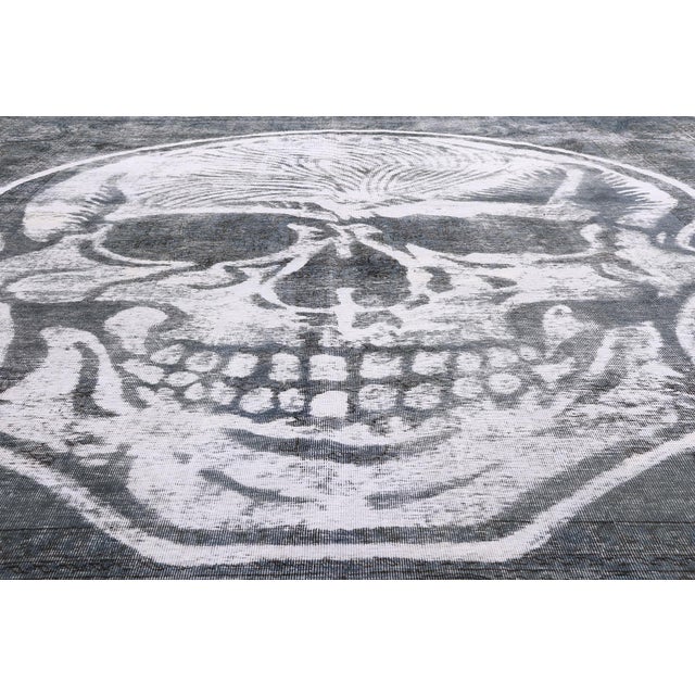 Mid 20th Century Vintage Overdyed Skull Rug, 09'08 X 13'01 For Sale - Image 5 of 11