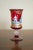 Vintage Italian Murano Hand Enameled Ruby Glass Chalice For Sale - Image 4 of 9