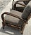 Wood Pair of Distressed Hardwood Lounge Chairs in the Style of Dakota Jackson For Sale - Image 7 of 10