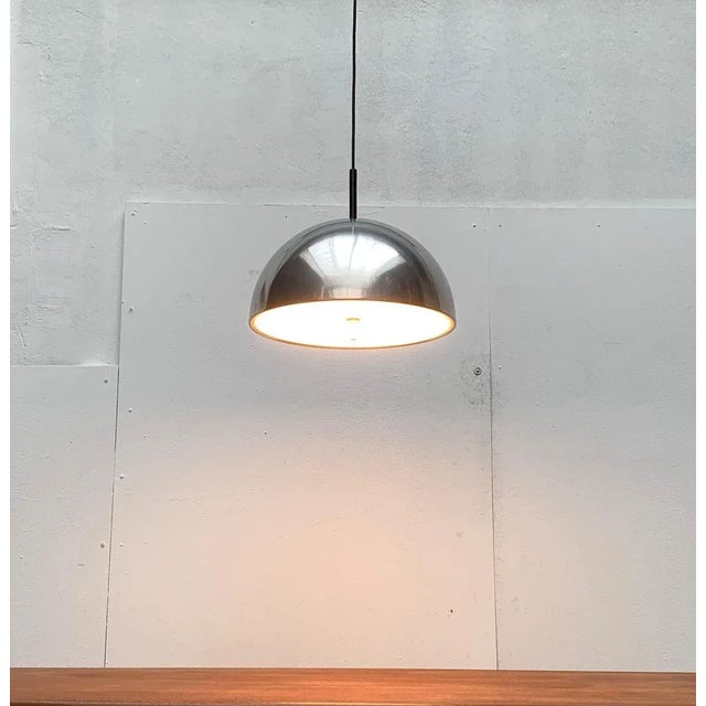 Black Mid-Century German Space Age Dome Pendant Lamp from Staff Leuchten For Sale - Image 8 of 18