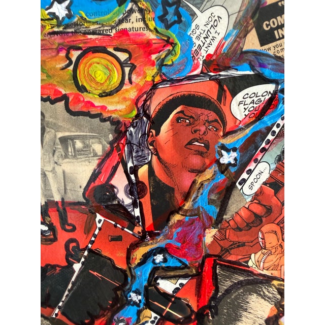 Large Serg Graff "American Legend" Mixed Media Original Contemporary Painting For Sale In Jacksonville, FL - Image 6 of 12