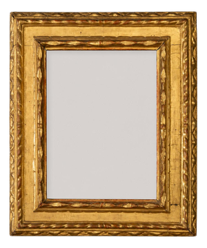 Antique Italian Frame in Carved and Gilded Wood, 1600s
