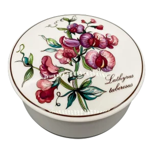 Contemporary Villeroy and Boch Botanica Lathyrus Tuberosus Flowers Porcelain Trinket Box