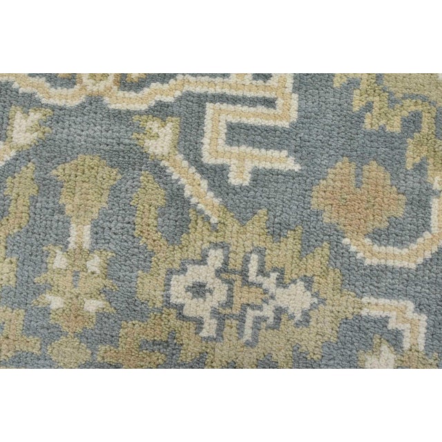 Oushak Rug 3'2'' X 5' Gray Wool Traditional Hand-Knotted Oriental Carpet For Sale - Image 4 of 12