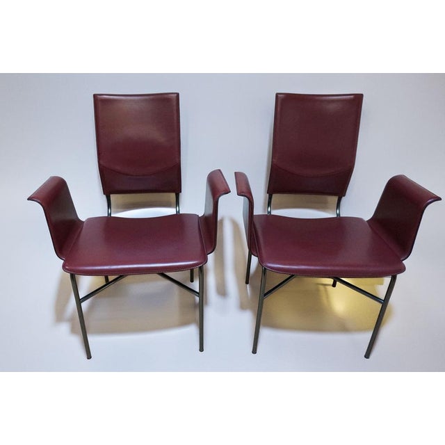 - unique set of 2 armchairs designed by ross littell (american designer 1924-2000) and manufactured by the italian company...