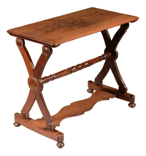 Anglo Indian Rosewood X Frame Table, 1870s