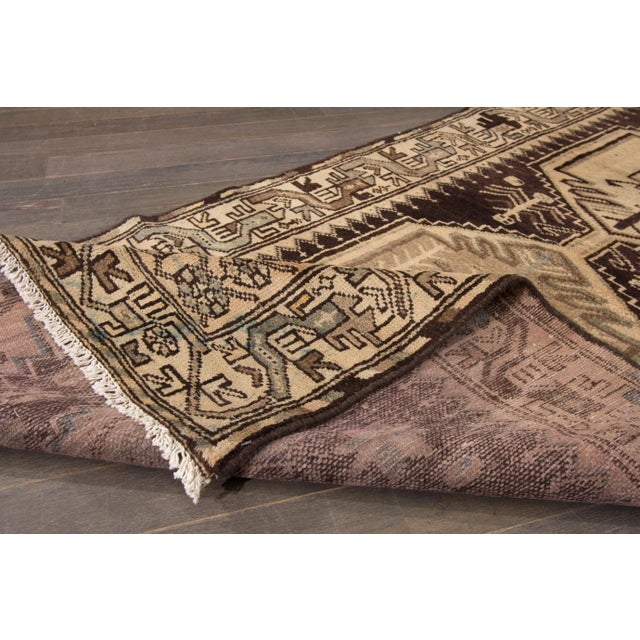 Mid 20th Century Vintage Hamadan Handmade Wool Runner For Sale - Image 5 of 6