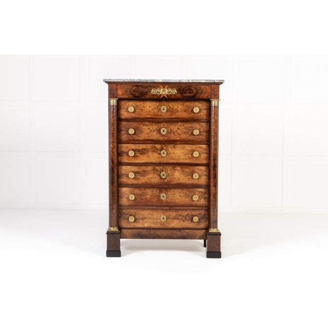 Antique French Mahogany Semainier, 1800s For Sale - Image 12 of 12