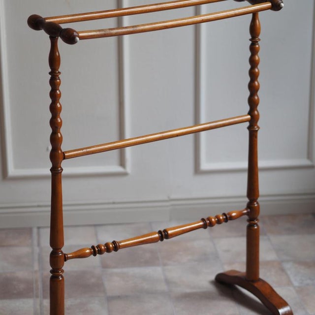 Antique Wooden Towel Rack, France, 1900 For Sale - Image 6 of 7