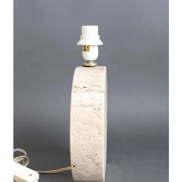 Beige Vintage Travertine Table Lamp, 1980s For Sale - Image 8 of 16