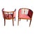 1920s Pair 1920s English Edwardian Inlaid Mahogany Tub Club Chairs Newly Upholstered For Sale - Image 5 of 18