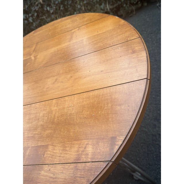 French Ethan Allen Legacy Iron and Wood End Table For Sale - Image 3 of 6
