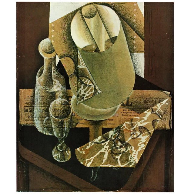 1940s After Juan Gris "The Lamp" Cubist Full-Color Print From Geneva For Sale
