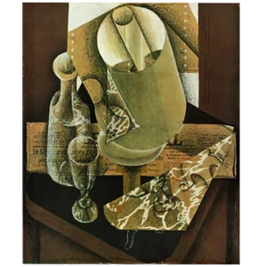 1940s After Juan Gris "The Lamp" Cubist Full-Color Print From Geneva