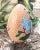 Vintage Floral Pink Green Brass Cloisonne Egg on Brass Stand For Sale In West Palm - Image 6 of 9
