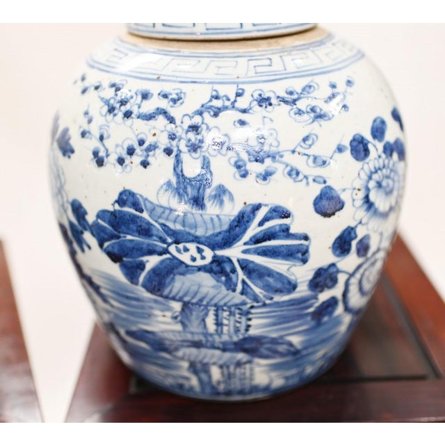 Chinese Blue and White Porcelain Urns Nanking Temple, Set of 2 For Sale - Image 4 of 7