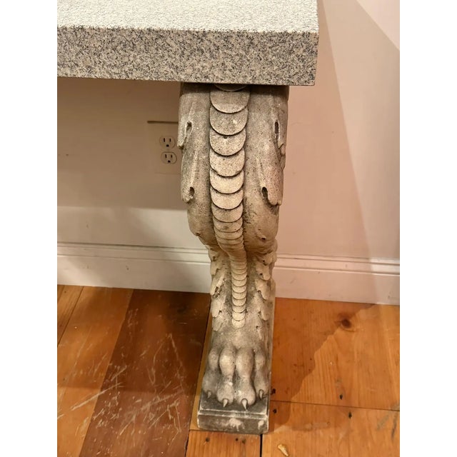 Pair of 19th Century Marble and Granite Console Tables For Sale In Boston - Image 6 of 8