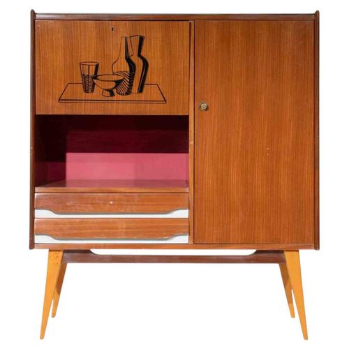 Mid-Century Modern Italian Bar Cabinet For Sale - Image 14 of 14