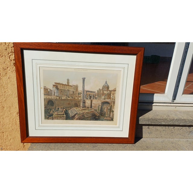 Felix Benoist, View of the Forum from Rome in Its Grandeur, 1865, Engraving, Framed For Sale - Image 3 of 5