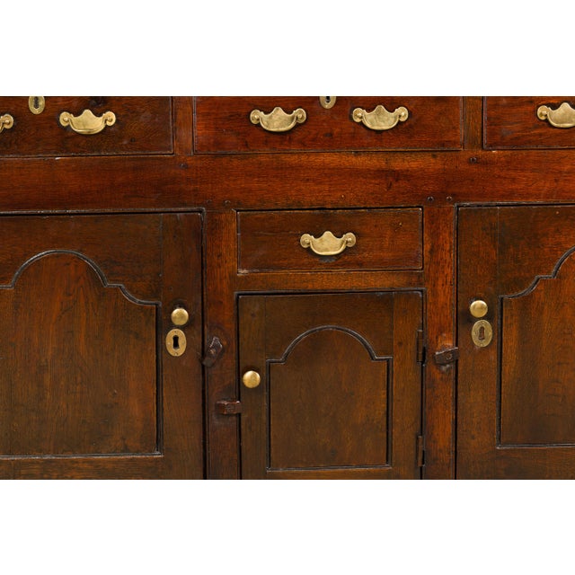 English 19th Century Oak Buffet with Four Drawers and Three Doors For Sale - Image 10 of 12