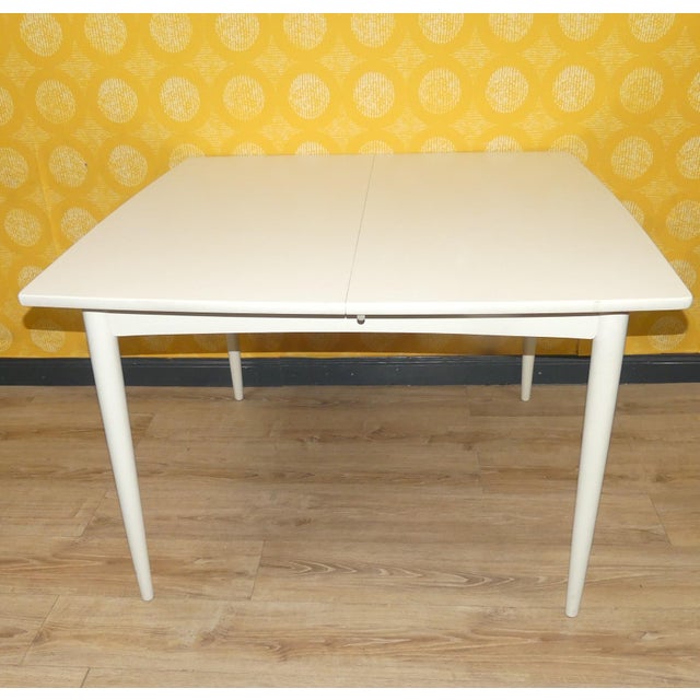 Vintage White Square Extendable Dining Table, 1960s For Sale - Image 16 of 18
