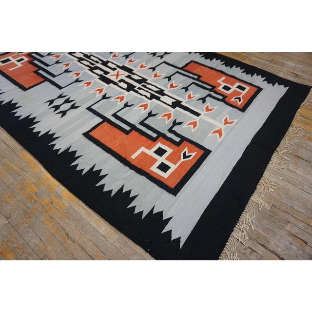 1930s Chimayo Southwestern Style Carpet ( 7'2" x 11'2" - 230 x 340 ) For Sale In New York - Image 6 of 11