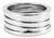 Men’s Bvlgari Bugari Iconic b.zero1 Four-Band 18k White Gold Band Ring For Sale