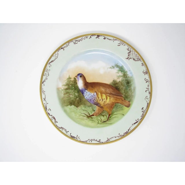 Antique Jean Pouyat Jpl Limoges France Hand-Painted Plates With Game Birds - Set of 5 For Sale In Chicago - Image 6 of 13